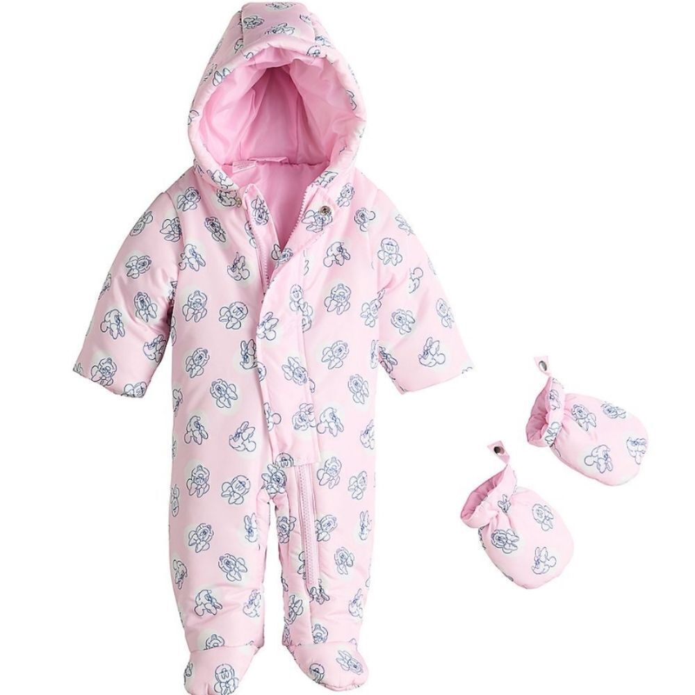 Disney Pink Minnie Mouse Infant Snowsuit 9M